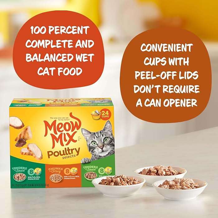 Meow Mix Poultry Selections Variety Pack, Wet Cat Food, 2.75 oz Cup (24 Pack) - Image 3