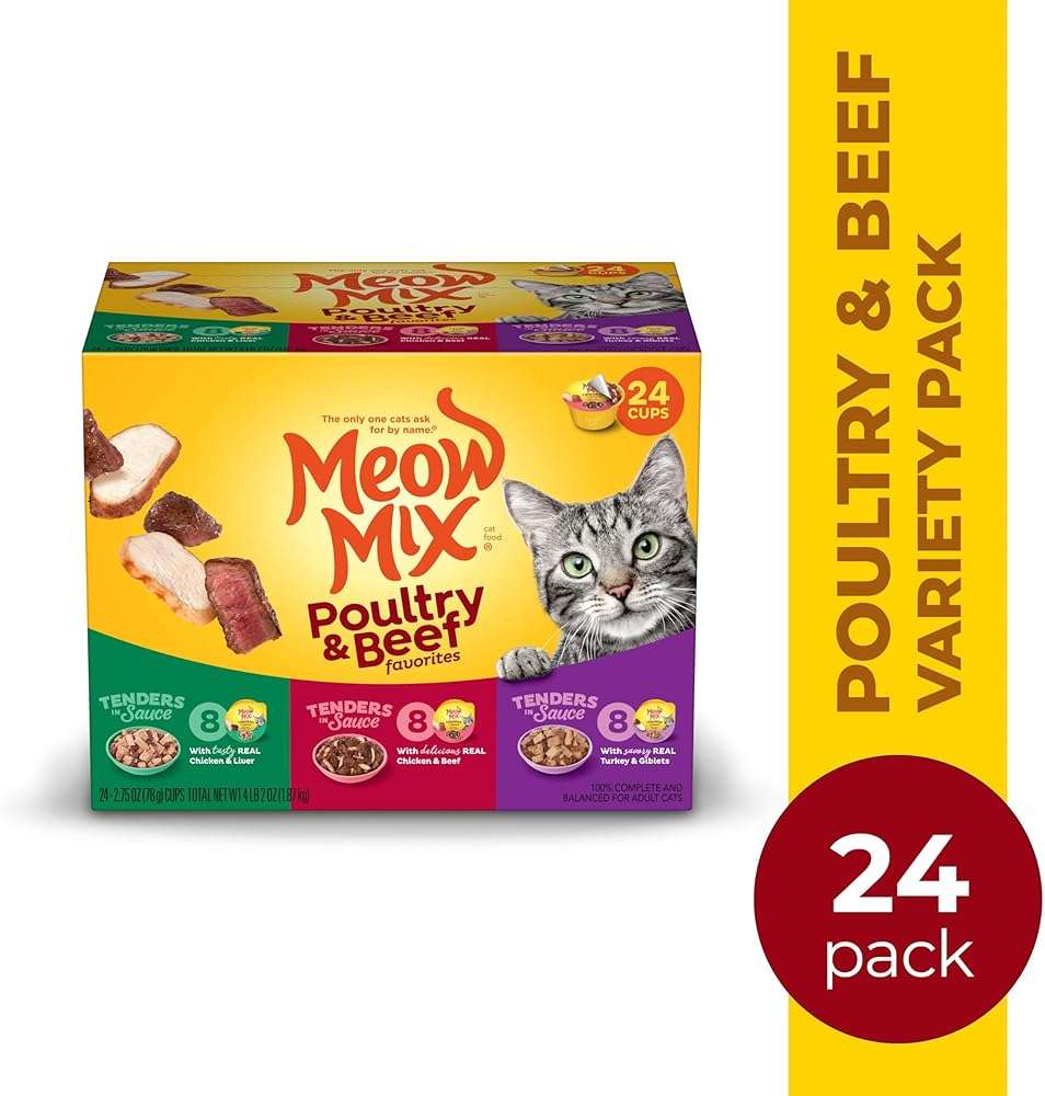 Meow Mix Tender Favorites Poultry & Beef Variety Pack, Wet Cat Food, 2.75 oz Cup (24 Pack) - Image 2