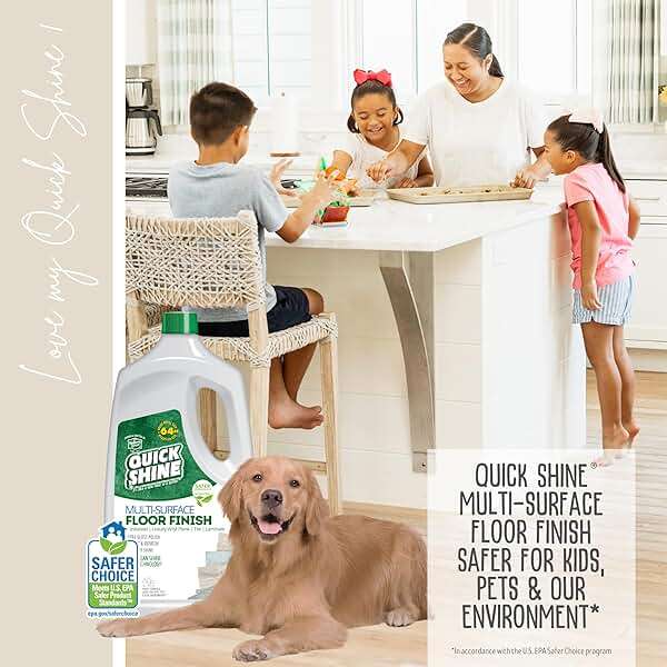 Quick Shine Multi Surface Floor Finish 64oz | Cleaner & Polish to use on Hardwood, Laminate, Luxury Vinyl Plank LVT, Tile & Stone | Safer Choice w/Clean Shine Technology | Shine-Protect-Refresh - Image 13