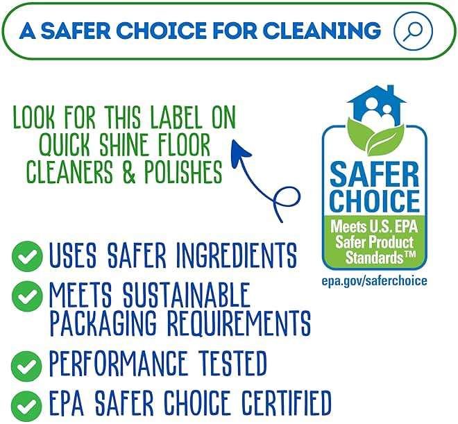 Quick Shine Multi Surface Floor Finish 64oz | Cleaner & Polish to use on Hardwood, Laminate, Luxury Vinyl Plank LVT, Tile & Stone | Safer Choice w/Clean Shine Technology | Shine-Protect-Refresh - Image 16