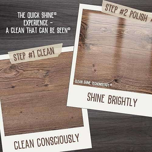 Quick Shine Multi Surface Floor Finish 64oz | Cleaner & Polish to use on Hardwood, Laminate, Luxury Vinyl Plank LVT, Tile & Stone | Safer Choice w/Clean Shine Technology | Shine-Protect-Refresh - Image 17
