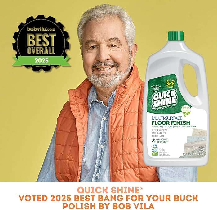 Quick Shine Multi Surface Floor Finish 64oz | Cleaner & Polish to use on Hardwood, Laminate, Luxury Vinyl Plank LVT, Tile & Stone | Safer Choice w/Clean Shine Technology | Shine-Protect-Refresh - Image 8