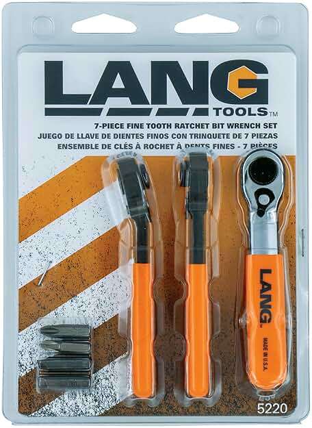 Lang Tools 5220 7-Piece Fine Tooth Bit Wrench Set , Black - Image 3