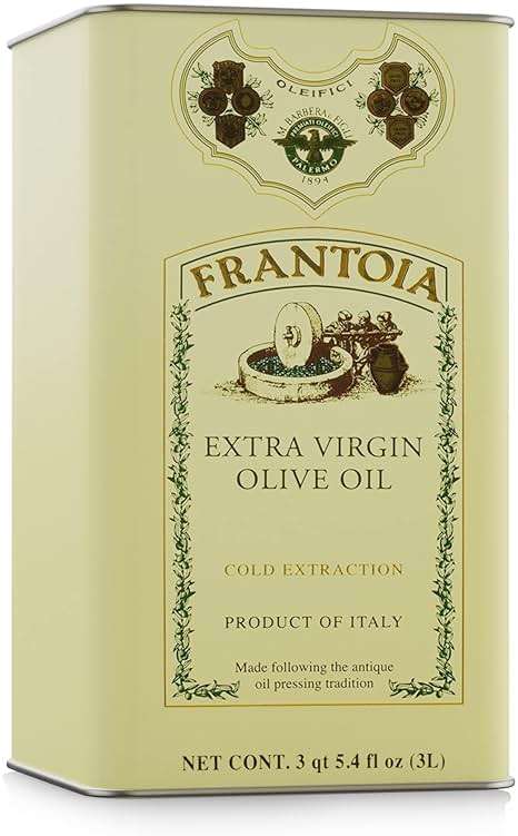 Frantoia Extra Virgin Olive Oil, 101.4 Fl Oz (3L Tin) – Award-Winning Sicilian EVOO Made from Biancolilla, Nocellara del Belice & Cerasuola Olives – Cold-Pressed within 24 Hours for Fresh, Fruity Flavor - Image 1