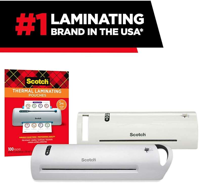 Scotch Thermal Laminating Pouches, for Use with Thermal Laminators, 8.9 x 11.4 Inches, Letter Size Sheets, 100-Pack - Image 5