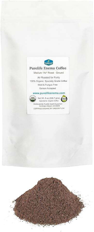 PureLife Enema Coffee- 1 Lb - Organic Gerson Specific - Ground - Mold & Fungus Free - Air Roasted Medium / Shipped Fresh- American Owned and Operated Since 2012 - Image 1