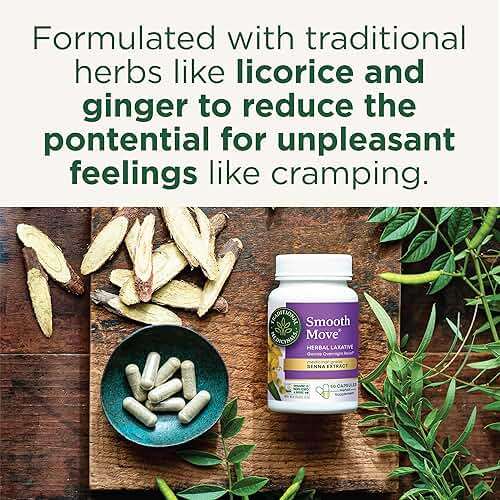 Traditional Medicinals Organic, Smooth Move Laxative Capsules - Organic Senna & Licorice Laxatives for Constipation - Kosher, Non-GMO, Stimulant-Free - 50 Capsules - Image 2