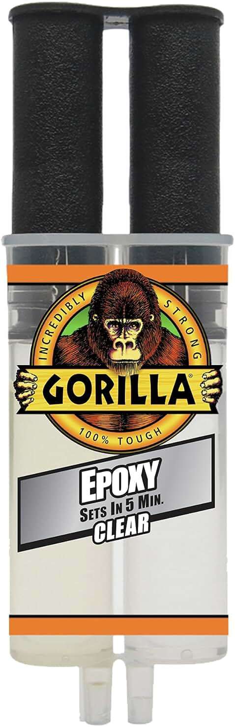 Gorilla 2 Part Epoxy, 5 Minute Set, .85 Ounce Syringe, Clear, (Pack of 6) - Image 3