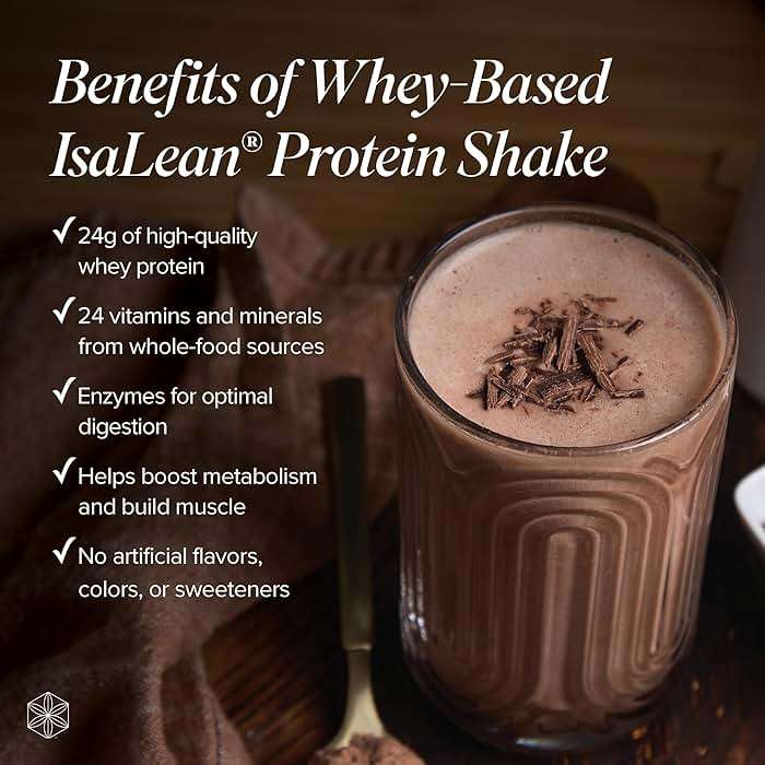IsaLean Protein Shake - Complete Nutrition for Maintaining Healthy Weight & Lean Muscle Growth Enhanced with MCT Oil - 24 Vitamins & Minerals - 28.1 oz - 14 Meal Canister - Creamy Chocolate - Image 4