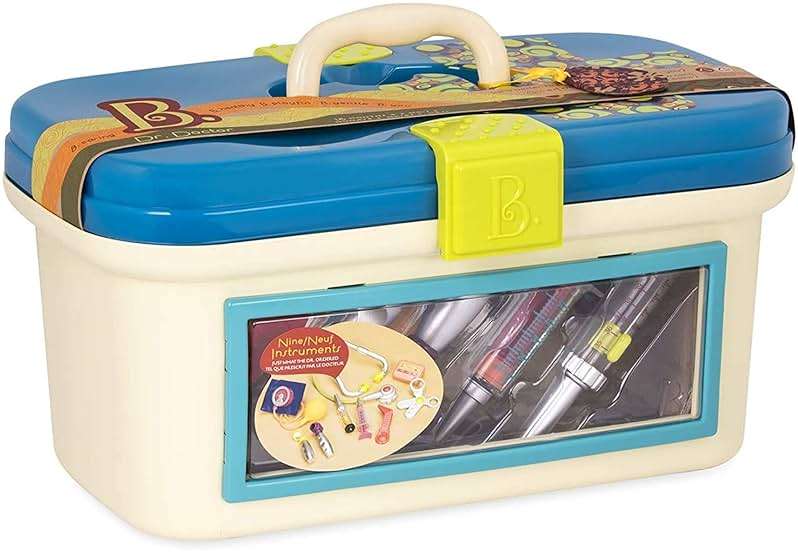 B. toys – Doctor Play Set for Kids – Kids Doctor Toys – 10 Pieces – Realistic Medical Tools – Pretend Play Kit for Toddlers - Image 5