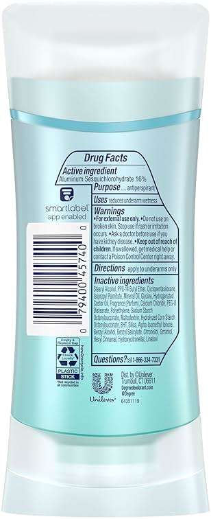 Degree Advanced Protection Antiperspirant Deodorant White Flowers & Lychee for 72-Hour Sweat & Odor Control for Women, with Body Heat Activated Technology, 2.6 oz - Image 2