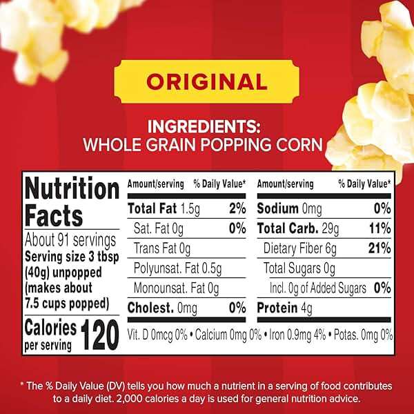 Orville Redenbacher's Gourmet Popcorn Kernels, Original Yellow, 4g Fiber Per Serving, 8 lb. - Image 6