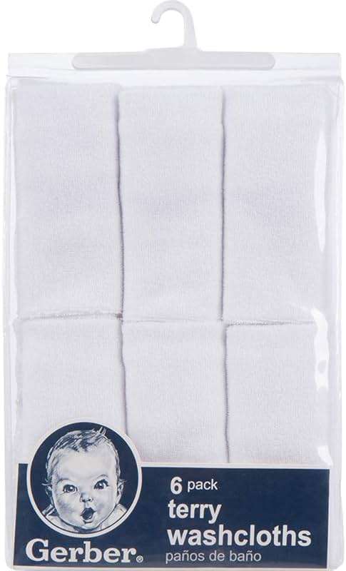 Gerber Washcloth, White, 6-Count - Image 8