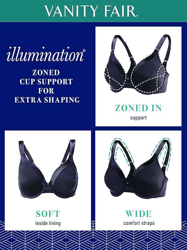 Vanity Fair Womens Illumination Full Figure Zoned-in Support Bra - Image 5