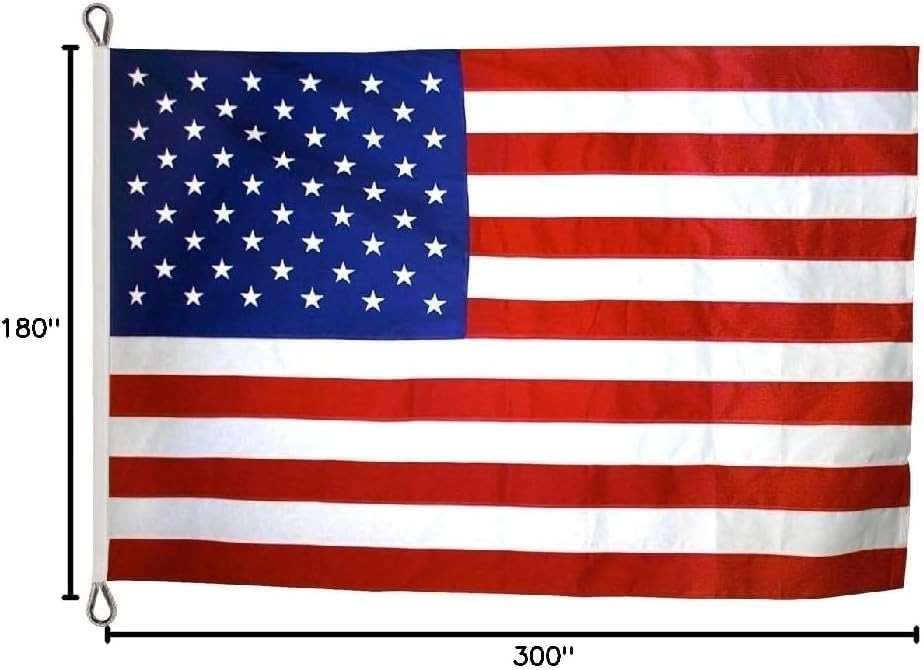 Annin Flagmakers (2380) SolarGuard Nyl-Glo American Flag, Made in USA, 15 x 25 Feet, Nylon - Image 3