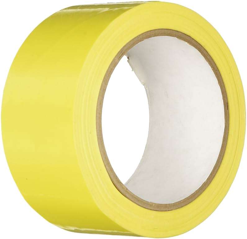 TapeCase TC414 0.375" X 72YD Yellow - UPVC, Yellow Bag Sealing Tape, 3/8" Wide, 72 yd. Length, Yellow (1 ROLL) - Image 1