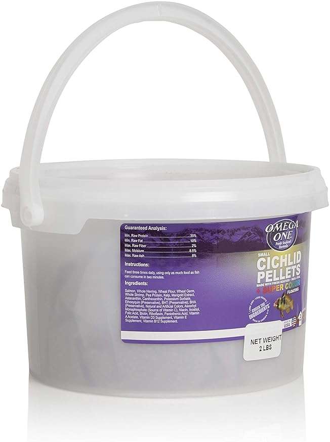 Omega One Super Color Floating Cichlid Pellets, Small, 2 lb x1 - Image 2