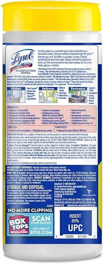 Lysol Disinfectant Wipes, For Disinfecting, Deodorizing, and Cleaning, Lemon & Lime Blossom, 35ct - Image 2