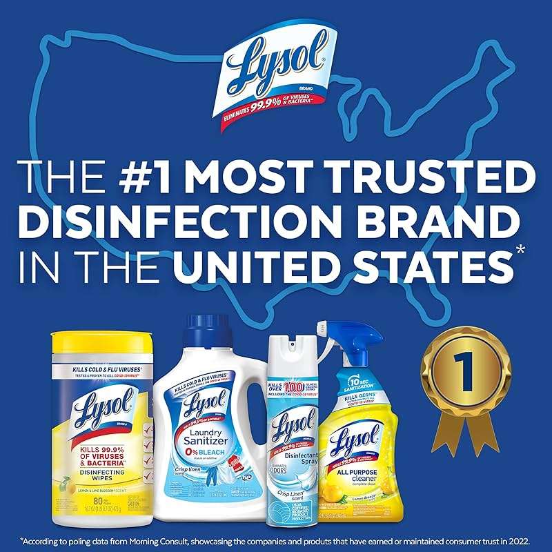 Lysol Disinfectant Wipes, For Disinfecting, Deodorizing, and Cleaning, Lemon & Lime Blossom, 35ct - Image 6