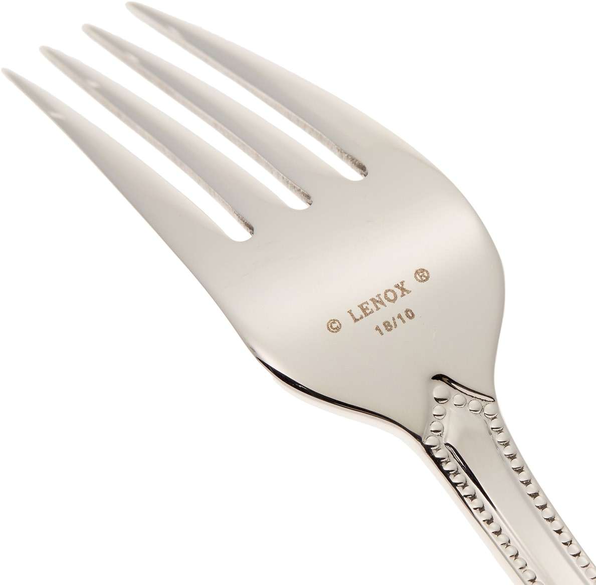 Lenox Silverware Set For 12, French Perle 65-Piece Flatware Set with Serving Utensils, Service For 12, Elegant 18/10 Stainless Steel Utensils with Beading, Knives Spoons & Forks (Silver, 65 Piece) - Image 11
