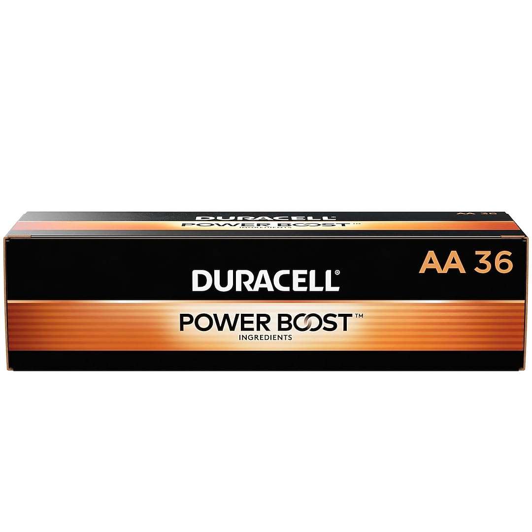 Duracell MN15P36 Standard Battery, AA, Alkaline, PK36 Lighting, 36 Count (Pack of 1), Black - Image 1