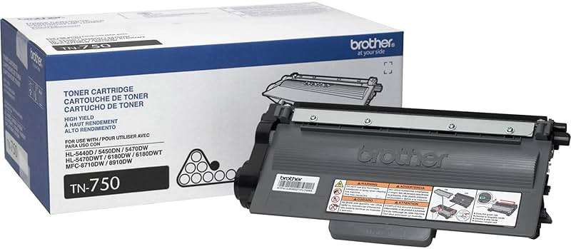 Brother Genuine High Yield Toner Cartridge, TN750, Replacement Black Toner, Page Yield Up to 8,000 Pages, Amazon Dash Replenishment Cartridge - Image 5