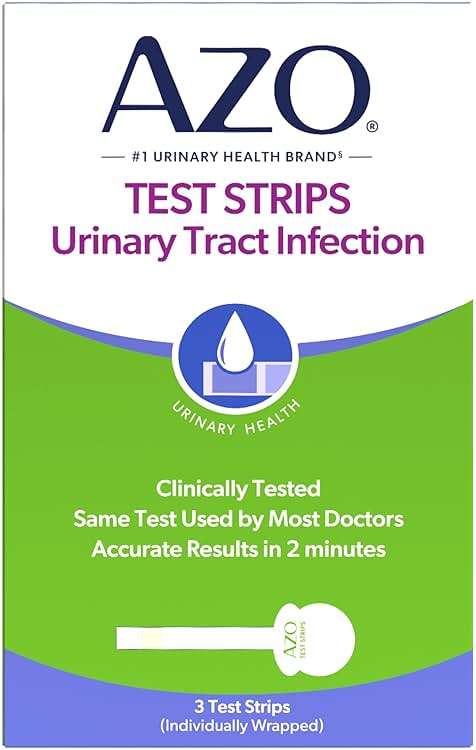 AZO Urinary Tract Infection (Uti) Test Strips, Accurate Results in 2 Minutes, Clinically Tested, Easy to Read Results, Clean Grip Handle, #1 Most Trusted Brand, 3 Count - Image 1