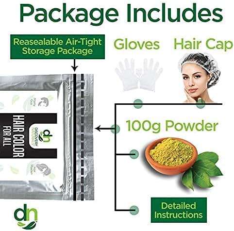 Midnight Natural Black Henna Hair Color For All Kit | 100% All Natural Hair Dye & Beard Dye Powder Kit Organic, Herbal & Vegan Chemical & Cruelty Free Permanent Gray Coverage & Tinting - Image 5