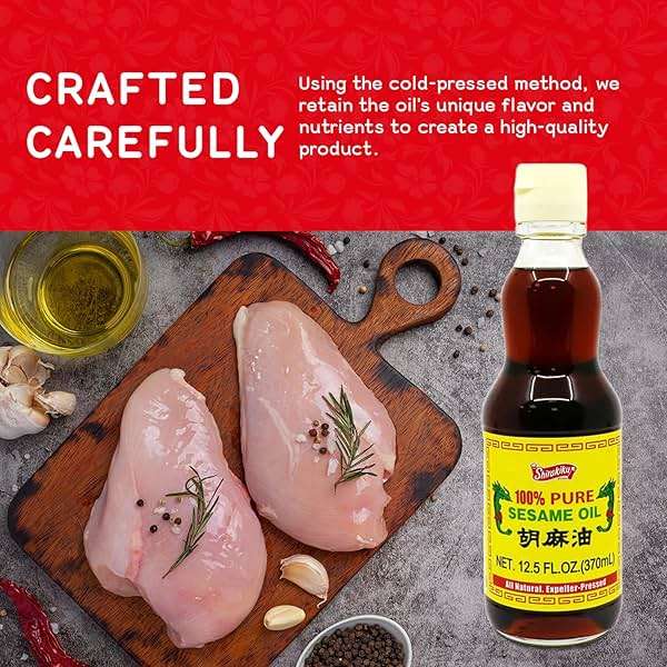 Shirakiku Pure and Natural Japanese Premium Sesame Seed Oil | Sesame Seed Oil | Low Carb, Sesame Flavor, Perfect for Authentic Asian Cuisine, 12.5 Fl Oz - Image 4