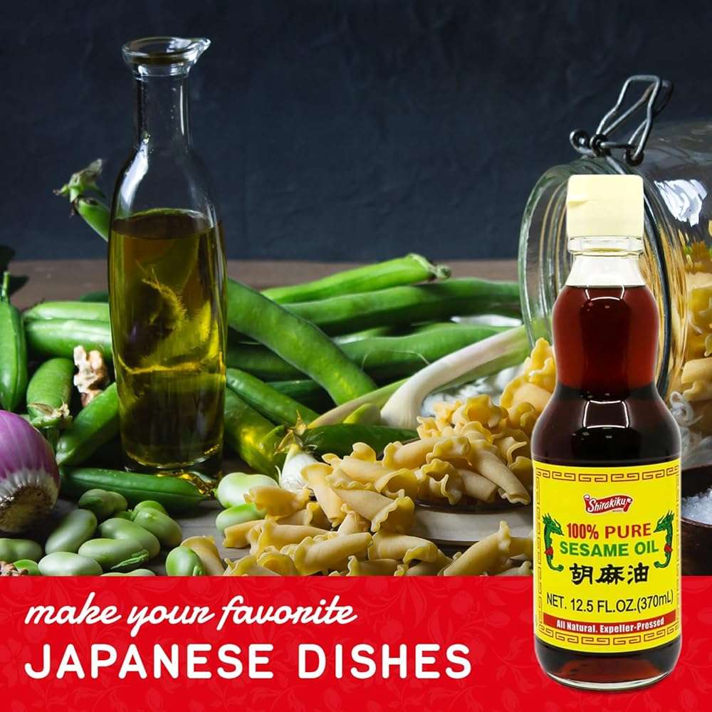 Shirakiku Pure and Natural Japanese Premium Sesame Seed Oil | Sesame Seed Oil | Low Carb, Sesame Flavor, Perfect for Authentic Asian Cuisine, 12.5 Fl Oz - Image 5