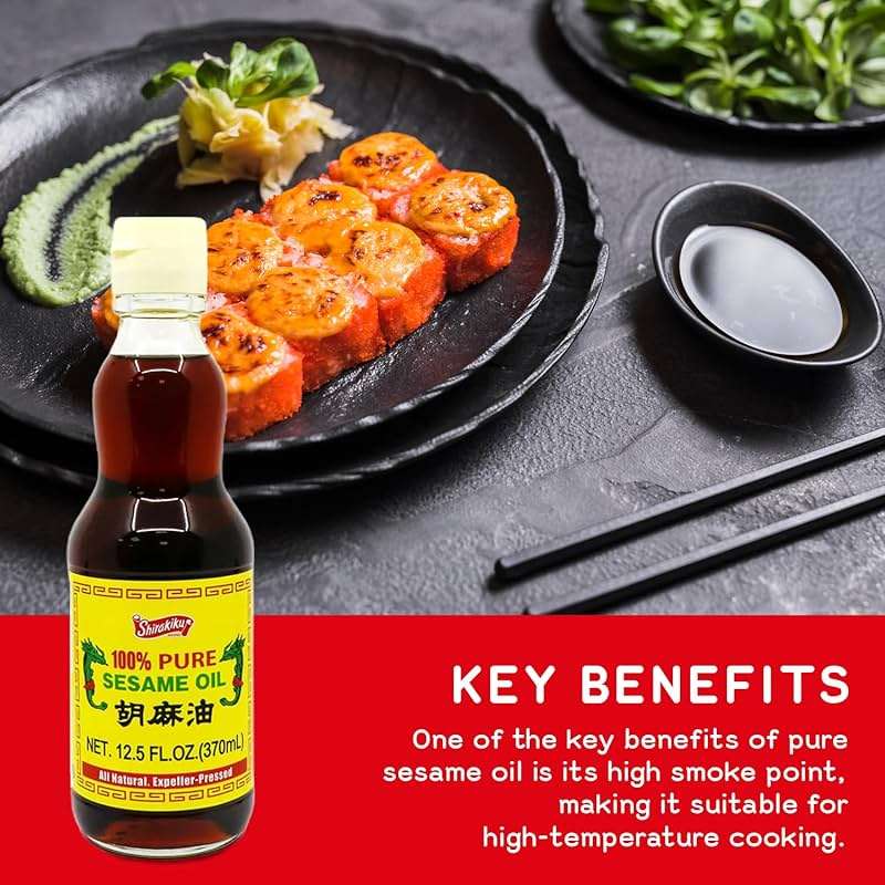 Shirakiku Pure and Natural Japanese Premium Sesame Seed Oil | Sesame Seed Oil | Low Carb, Sesame Flavor, Perfect for Authentic Asian Cuisine, 12.5 Fl Oz - Image 6