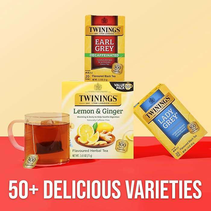 Twinings Decaffeinated Earl Grey Black Tea Individually Wrapped Bags, 20 Count (Pack of 1), Flavoured with Citrus and Bergamot, Enjoy Hot or Iced, 20 Teabags - Image 6