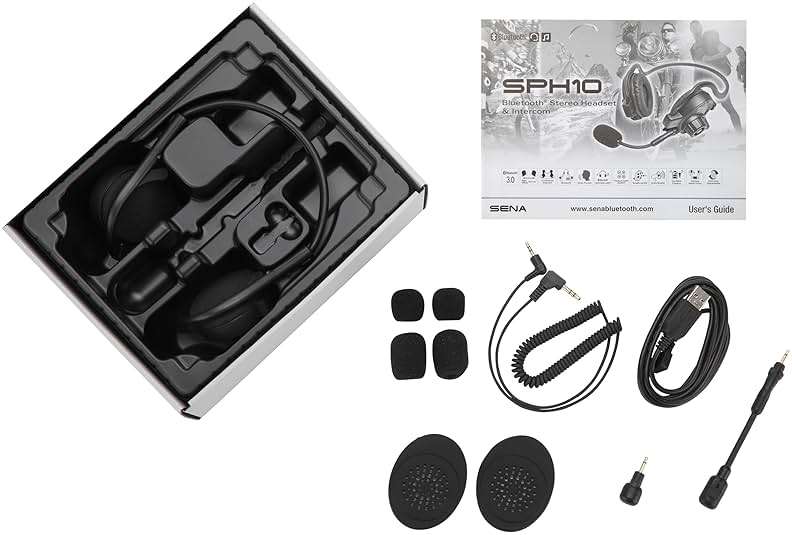 Sena SPH10 Outdoor Sports Bluetooth Stereo Headset/Intercom, Black - Image 5