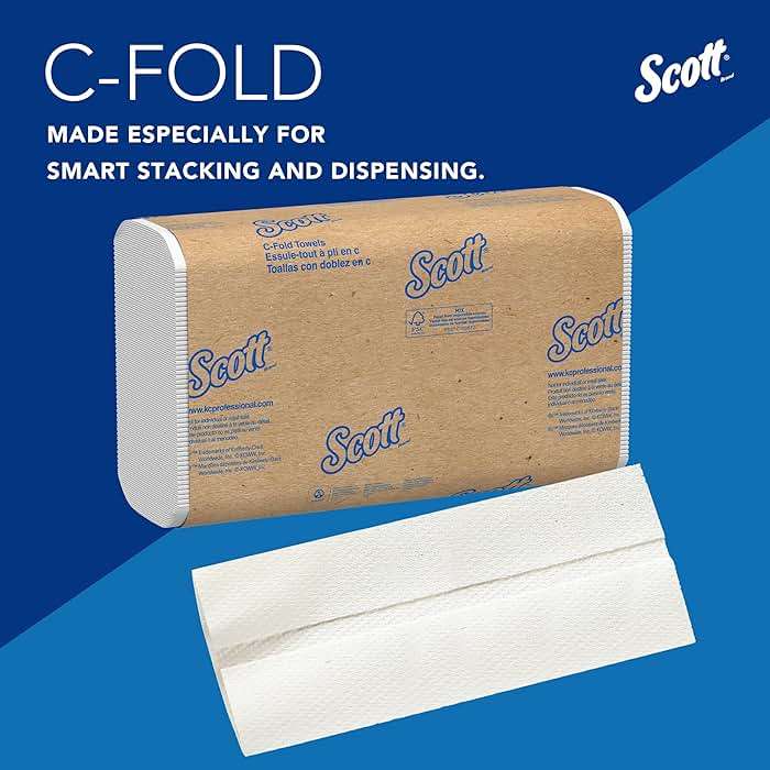 Scott Professional Essential C-Fold Folded Paper Towels, Bulk (01510), Fast-Drying Absorbency Pockets, 13.15"x10.125" Towel, White (200 Sheets/Pack, 12 Packs/Case, 2,400 Sheet Total) - Image 8