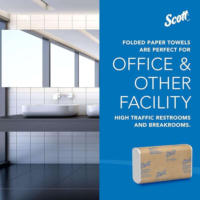 Scott Professional Essential C-Fold Folded Paper Towels, Bulk (01510), Fast-Drying Absorbency Pockets, 13.15"x10.125" Towel, White (200 Sheets/Pack, 12 Packs/Case, 2,400 Sheet Total) - Image 10