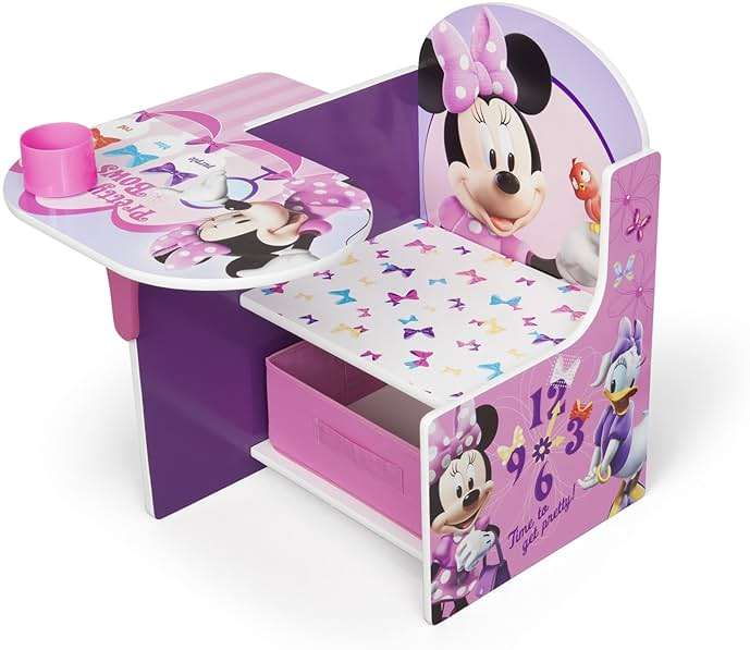 Delta Children Chair Desk With Storage Bin, Disney Minnie Mouse - Image 3