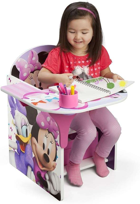 Delta Children Chair Desk With Storage Bin, Disney Minnie Mouse - Image 6