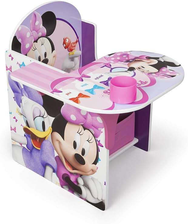 Delta Children Chair Desk With Storage Bin, Disney Minnie Mouse - Image 7
