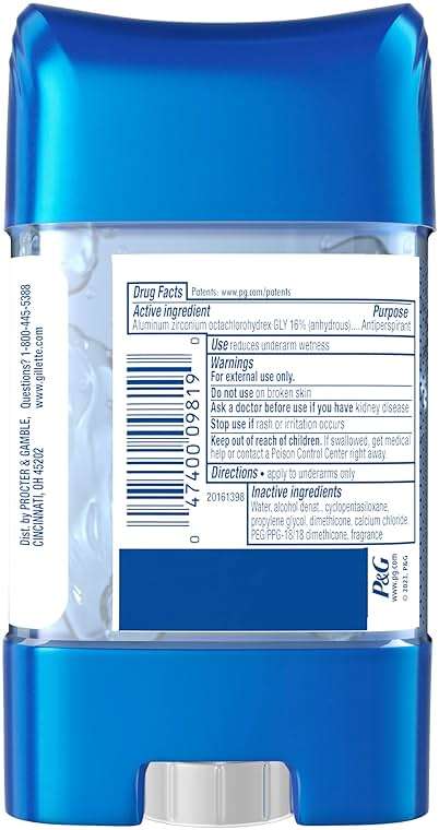 Gillette Antiperspirant and Deodorant for Men, 72hr Sweat & Odor Protection, Long Lasting Freshness, Anti-White Mark Technology, Clear Gel, Cool Wave Scent, 2.85 oz - Image 7
