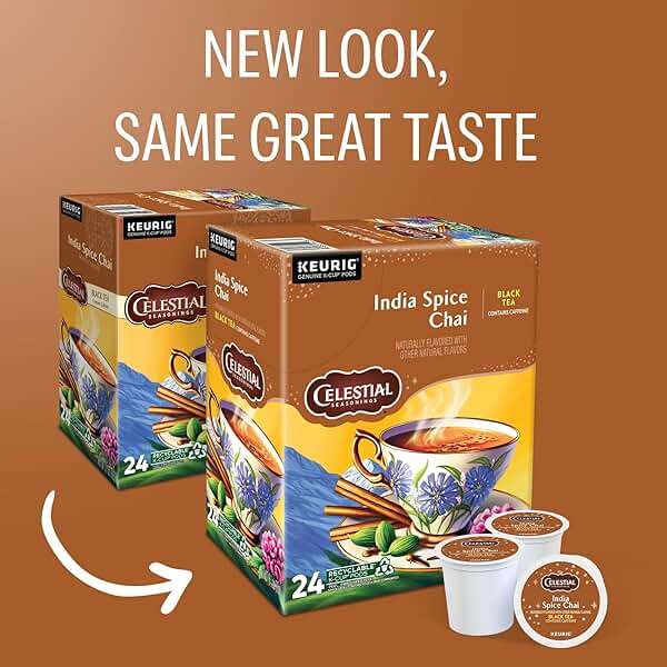 Celestial Seasonings India Spice Chai Black Tea, Single-Serve Keurig K-Cup Pods, 96 Count - Image 2