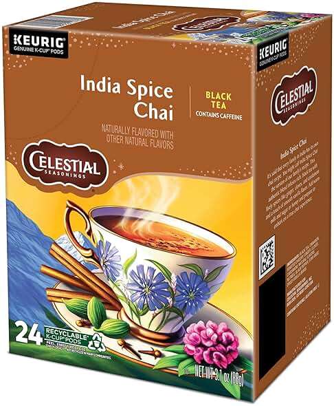 Celestial Seasonings India Spice Chai Black Tea, Single-Serve Keurig K-Cup Pods, 96 Count - Image 11