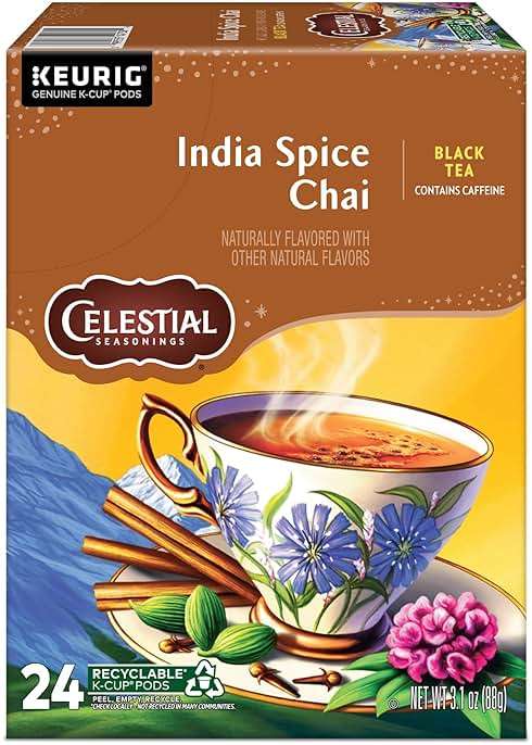 Celestial Seasonings India Spice Chai Black Tea, Single-Serve Keurig K-Cup Pods, 96 Count - Image 8