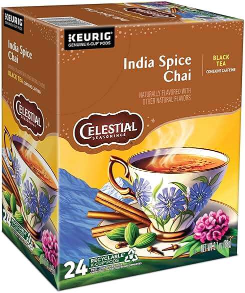 Celestial Seasonings India Spice Chai Black Tea, Single-Serve Keurig K-Cup Pods, 96 Count - Image 10