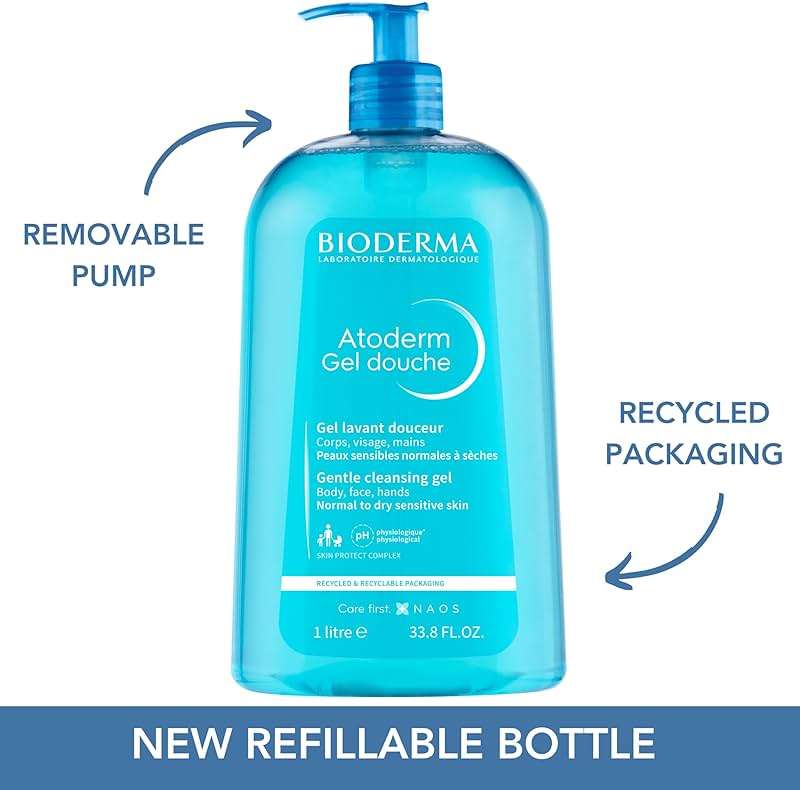 Bioderma - Atoderm - Hydrating Shower Gel - Moisturizing Face and Body Cleanser - Body Wash for Normal to Dry Sensitive Skin - Image 3