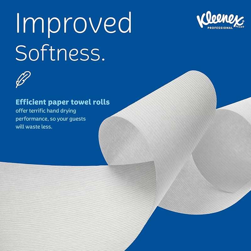 Kleenex Professional Universal Hard Roll Paper Towels, Bulk (01080), Hardwound 1.5" Core, Premium Absorbency Pockets, White (12 Rolls at 425' Each, 5,100'/Case) - Image 6