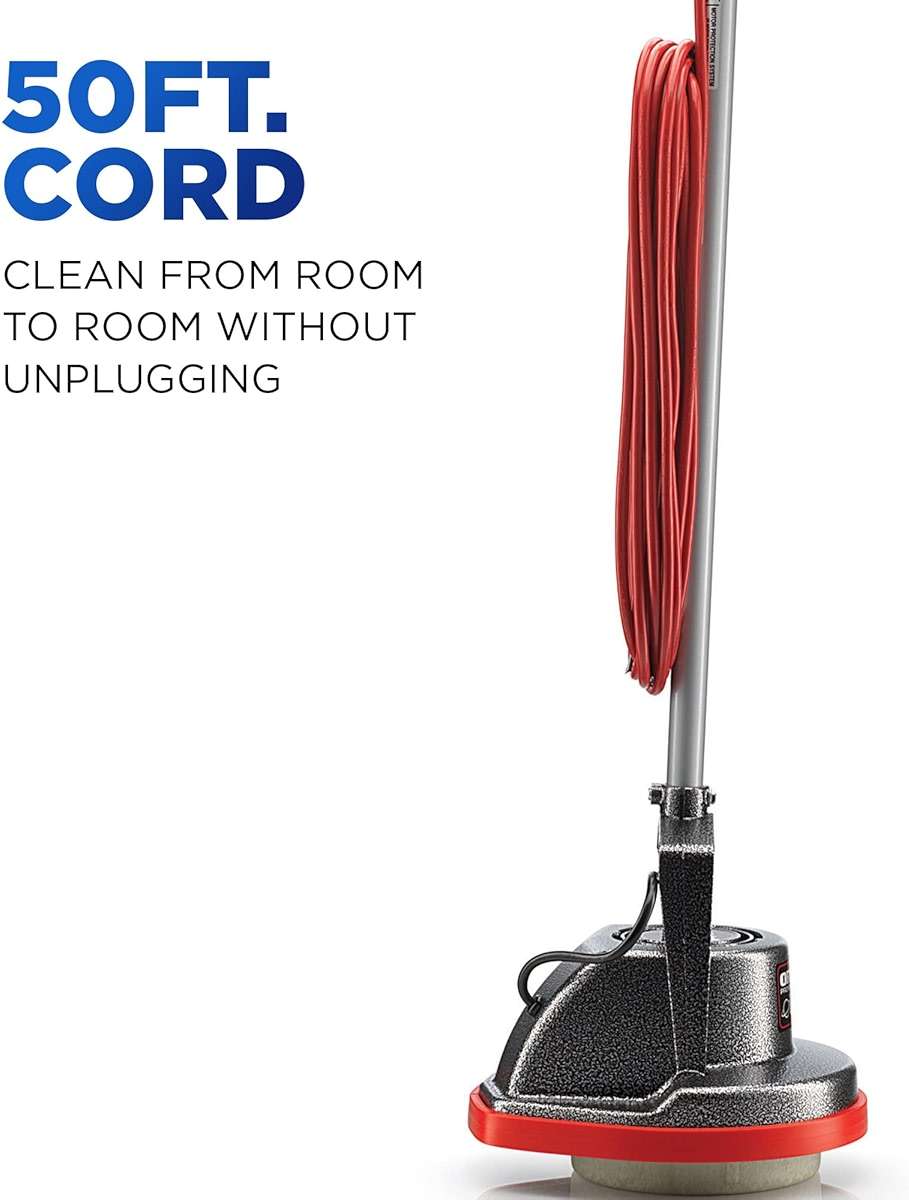 Oreck Commercial Orbiter Hard Floor Cleaner Machine, Multi-Purpose Floor Cleaning, Random Orbital Drive, Wide Cleaning Path, 50-Foot Long Cord, ORB550MC, Gray/Red - Image 6