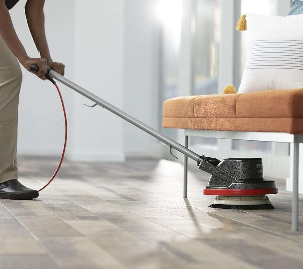 Oreck Commercial Orbiter Hard Floor Cleaner Machine, Multi-Purpose Floor Cleaning, Random Orbital Drive, Wide Cleaning Path, 50-Foot Long Cord, ORB550MC, Gray/Red - Image 7