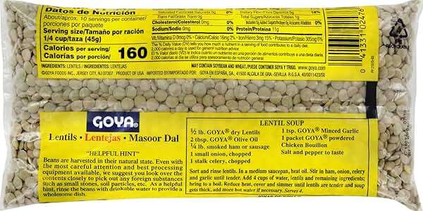 Goya Foods Lentils, Dry, 16 Ounce (Pack of 24) - Image 3