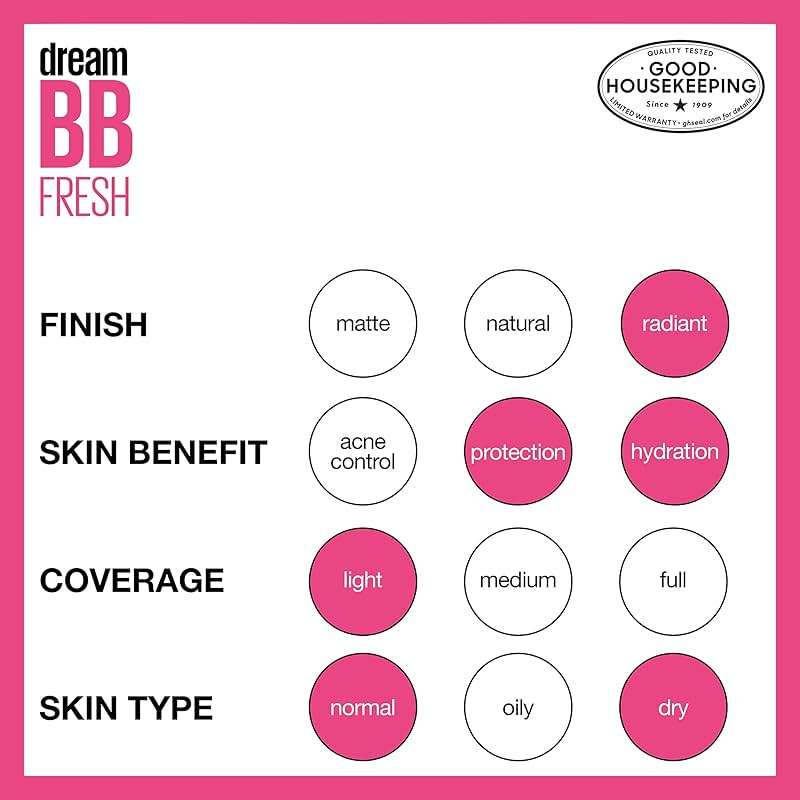 Maybelline Dream Fresh Skin Hydrating BB cream, 8-in-1 Skin Perfecting Beauty Balm with Broad Spectrum SPF 30, Sheer Tint Coverage, Oil-Free, Light/Medium, 1 Fl Oz - Image 9