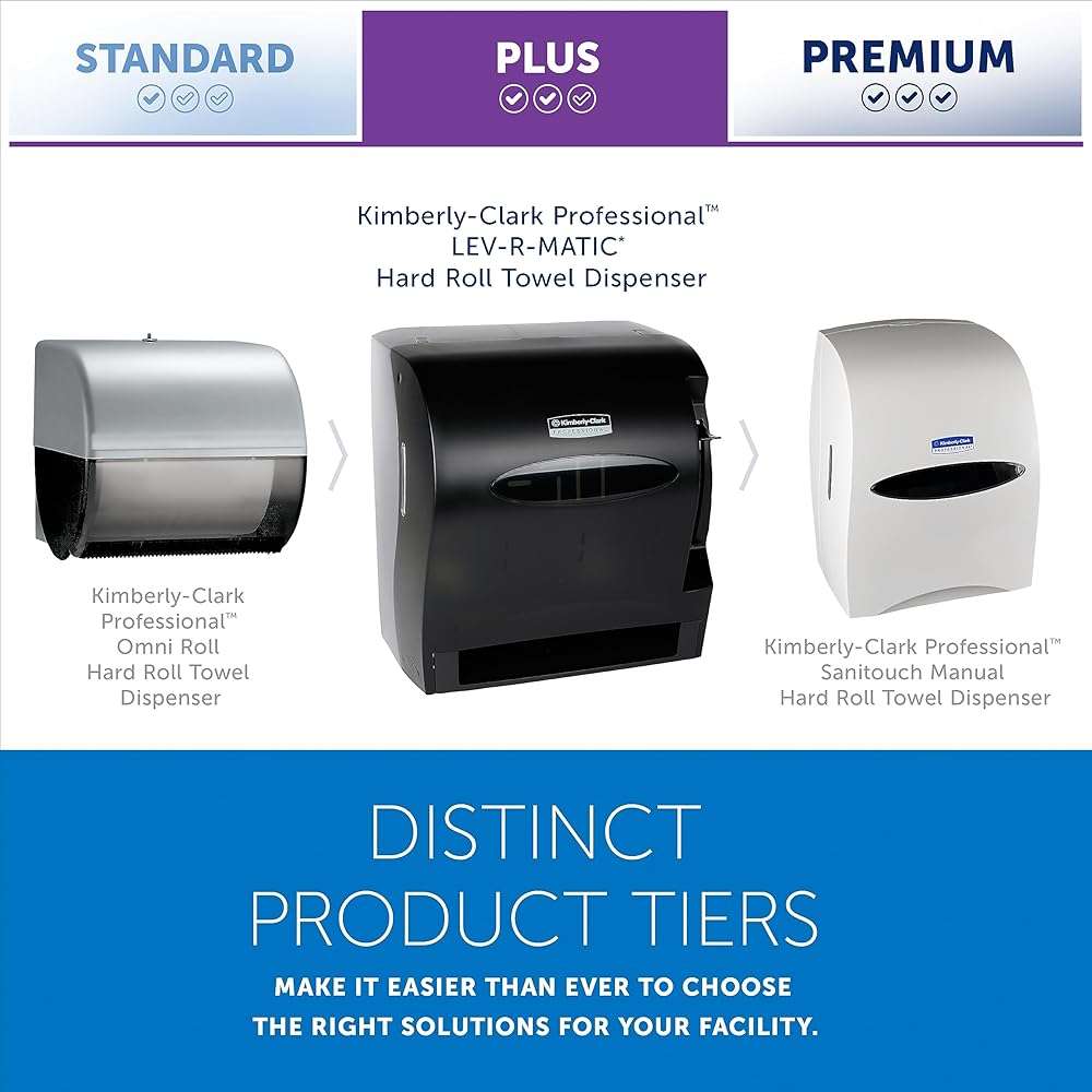 Kimberly Clark Professional Levermatic Roll Paper Towels Dispenser (09765), Manual, Smoke (Black) - Image 11